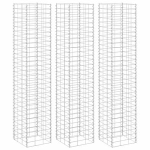 vidaXL Габиони повдигнати лехи, 3 бр, 30x30x150 см, желязо