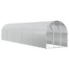 vidaXL Кокошарник Сребристо 1000 x 200 x 200 см Поцинкована стомана