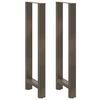 vidaXL Крака за бар маса, естествена стомана, 2 бр., 40 x (110-111) см, стомана