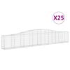 vidaXL Габионни кошници арка 25 бр 400x30x60/80 см поцинковано желязо