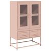 vidaXL Висок шкаф, розов, 68x39x111,5 см, стомана