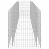 vidaXL Габион повдигната леха, поцинкована стомана, 450x90x100 cм