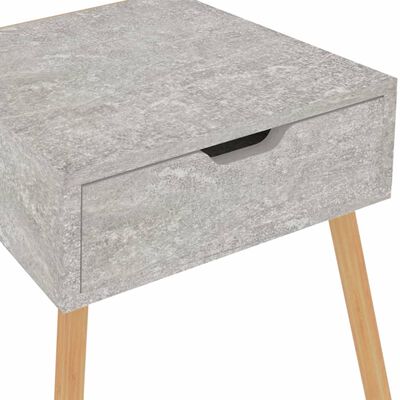 vidaXL Нощни шкафчета, 2 бр, бетонно сиви, 40x40x56 см, ПДЧ