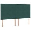 vidaXL Легло с място за съхранение Тъмен зелен 180 x 200 cm Кадифе