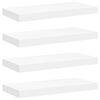 vidaXL Окачени стенни рафтове, 4 бр, бели, 50x23,5x3,8 см, МДФ