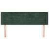 vidaXL Горна табла за легло, тъмнозелена, 147x16x78/88 см, кадифе