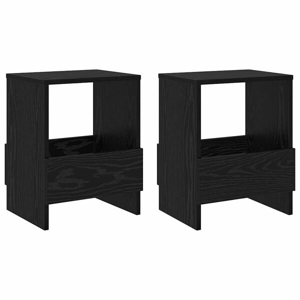vidaXL Етажерка за списания 2 pcs Черния дъб 35 x 30 x 45 см