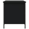 vidaXL Пейка за съхранение, черна, 80x42,5x50 см, инженерно дърво