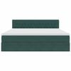 vidaXL Легло с място за съхранение Тъмен зелен 180 x 200 cm Кадифе