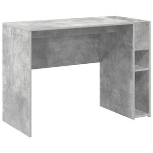 vidaXL Бюро Циментено сиво Инженерна дървесина 109 x 50 x 78 см