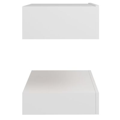 vidaXL Нощно шкафче, бяло, 60x35 см, ПДЧ