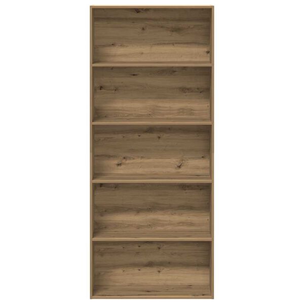 vidaXL Библиотека, дъб артизан, 80x30x189 см, инженерно дърво