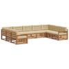 vidaXL Комплект дивани за открито 9 pcs Натурален и Бежов