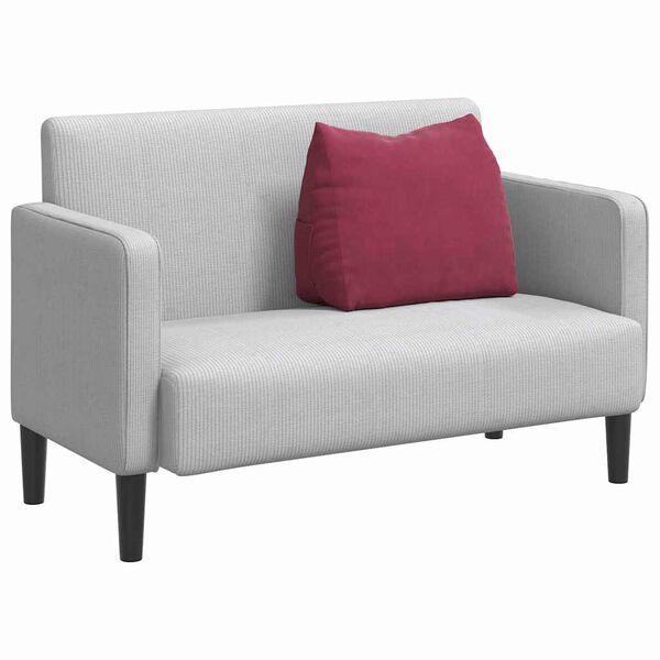 vidaXL Възглавница за гръб Виненочервен 60 x 20 x 50 см