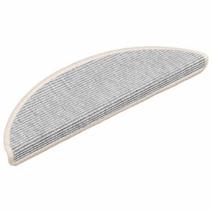 vidaXL Изтривалки за стълби, 15 бр., 56x17x3 см, сребърни, полукръгли