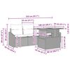 vidaXL Градински Софа Комплект с възглавница 5 pcs Сив Полиратан
