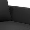 vidaXL 2-местен диван, черен, 140 см, изкуствена кожа