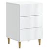 vidaXL Нощен шкаф Бяло 43 x 41 x 66,5 см Инженерна дървесина