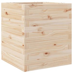 vidaXL Градинска кашпа 40x40x46 см масивна борова дървесина