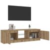 vidaXL ТВ шкаф с LED осветление, 120x30x36 см, инженерно дърво