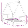 vidaXL Детска рамка за легло бяла 80x160 см масивна борова дървесина