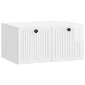 vidaXL Стенно монтиран ТВ шкаф Бял гланц 59,5 x 41 x 30 см