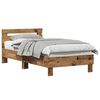 vidaXL Рамка за легло Старо дърво 193 x 95 x 88 см Инженерна дървесина