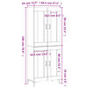 vidaXL Висок шкаф, дъб сонома, 69,5x34x180 см, инженерно дърво