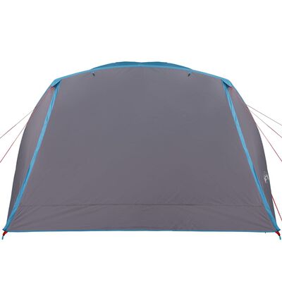 vidaXL Семейна палатка с веранда, 6-местна, синя, водоустойчива