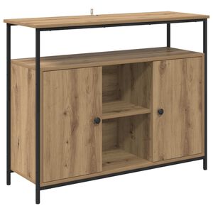 vidaXL Служебен шкаф Дъб 100 x 35 x 80 см Инженерна дървесина