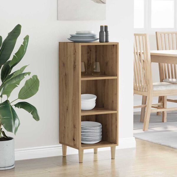 vidaXL Служебен шкаф Дъб 34,5 x 32,5 x 90 см Инженерно дърво