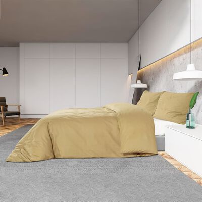 vidaXL Комплект спално бельо, таупе, 140x200 см, памук