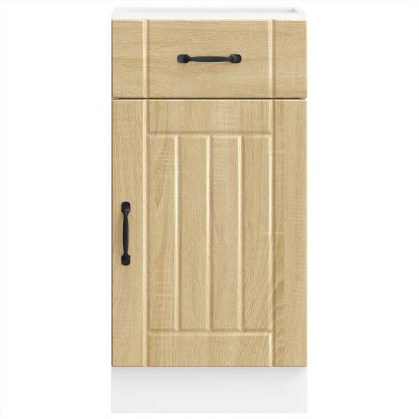 vidaXL Кухненски шкаф Lucca, дъб сонома, инженерно дърво