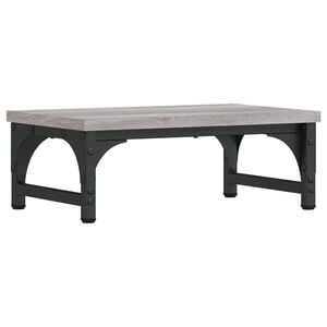 vidaXL Поставка за монитор, сив сонома, 37x23x14 см, инженерно дърво