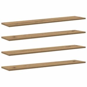 vidaXL Етажерка Борд 3 нива 4 бр. 100 x 20 x 1,5 cm Кафяво