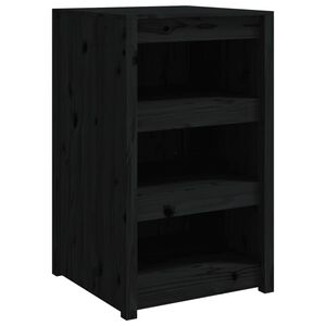 vidaXL Кухненски шкаф за открито, MEPPEL, черен, 55x55x92 см, бор масив