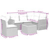 vidaXL Градински диван с възглавници, 6 части, бежов полиратан