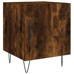 vidaXL Нощно шкафче, опушен дъб, 40x40x50 см, инженерно дърво