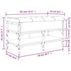 vidaXL Пейка за обувки, сив сонома, 82x42x45 см, инженерно дърво