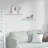vidaXL Стенен рафт 2 pcs Бял мрамор 60 x 9 x 3 cm Инженерно дърво