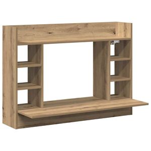 vidaXL Стенно бюро дъб артизан 105 x 48 x 75 см Инженерна дървесина