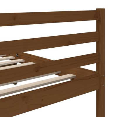 vidaXL Рамка за легло, меденокафява, бор масив, 200x200 см