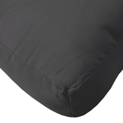 vidaXL Палетна възглавница, черна, 70x70x12 см, текстил