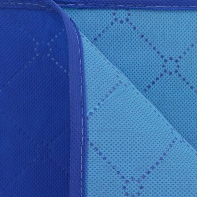 vidaXL Одеяло за пикник, синьо и светлосиньо, 150x200 см
