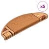 vidaXL Самозалепващи стелки за стълби, 5 бр, 65x21x4 см, бежови