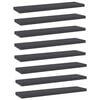 vidaXL Рафтове за етажерка, 8 бр, сиви, 40x10x1,5 см, ПДЧ