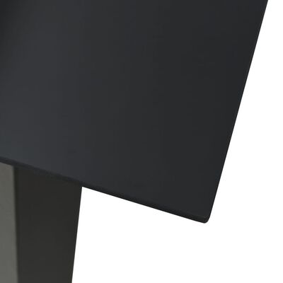 vidaXL Градински трапезен комплект, 3 части, PVC ратан, черен
