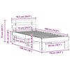 vidaXL Рамка за легло с таблото Кафяво с восъчно покритие 75 x 190 cm