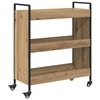 vidaXL Кухненска количка Дъб 70 x 30 x 82 см Инженерна дървесина