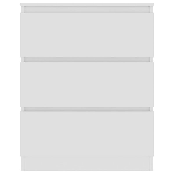 vidaXL Сайдборд, бял, 60x35x76 см, инженерно дърво